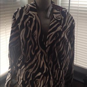 Zebra print blazer